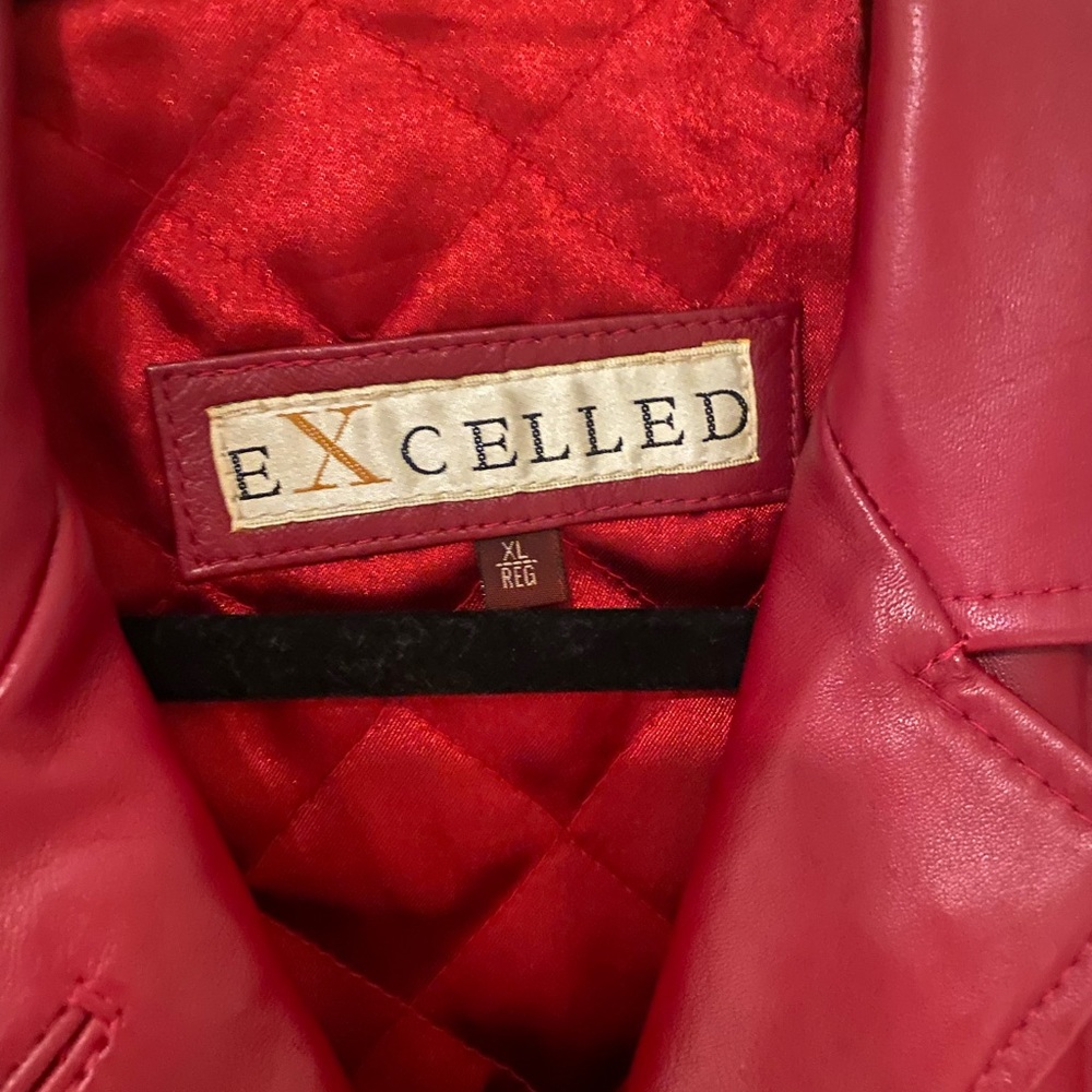 Genuine red leather jacket - Picture 4 of 5